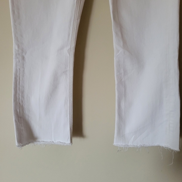 Citizens of Humanity Isola Cropped Boot in Mayfair Raw Hem White Size 25 - Picture 7 of 9